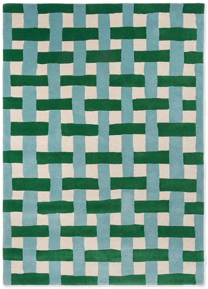 Basket Weave Em/Aquama Rug