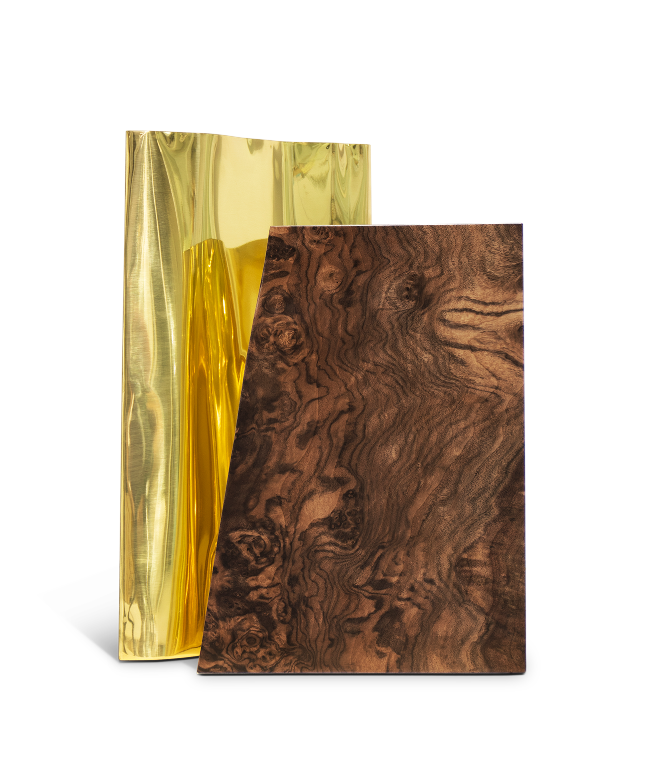 Fissure Walnut Wood Side Table