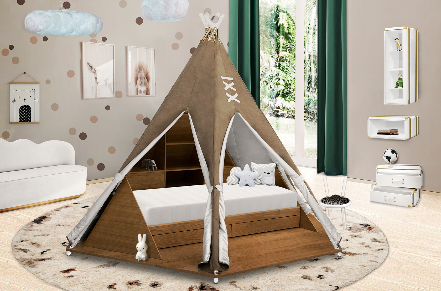 Tribal Tent Bed