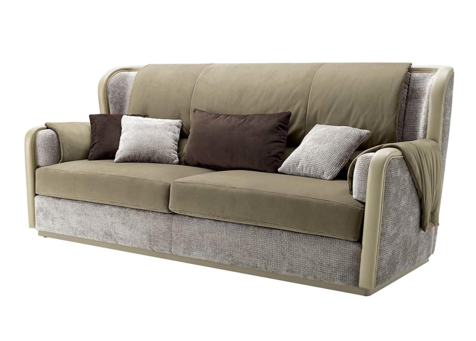 Beige Artisan Three-Seater Sofa