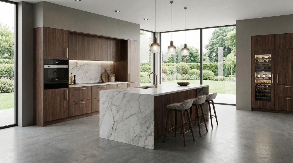 Modern kitchen with well-organized cabinets