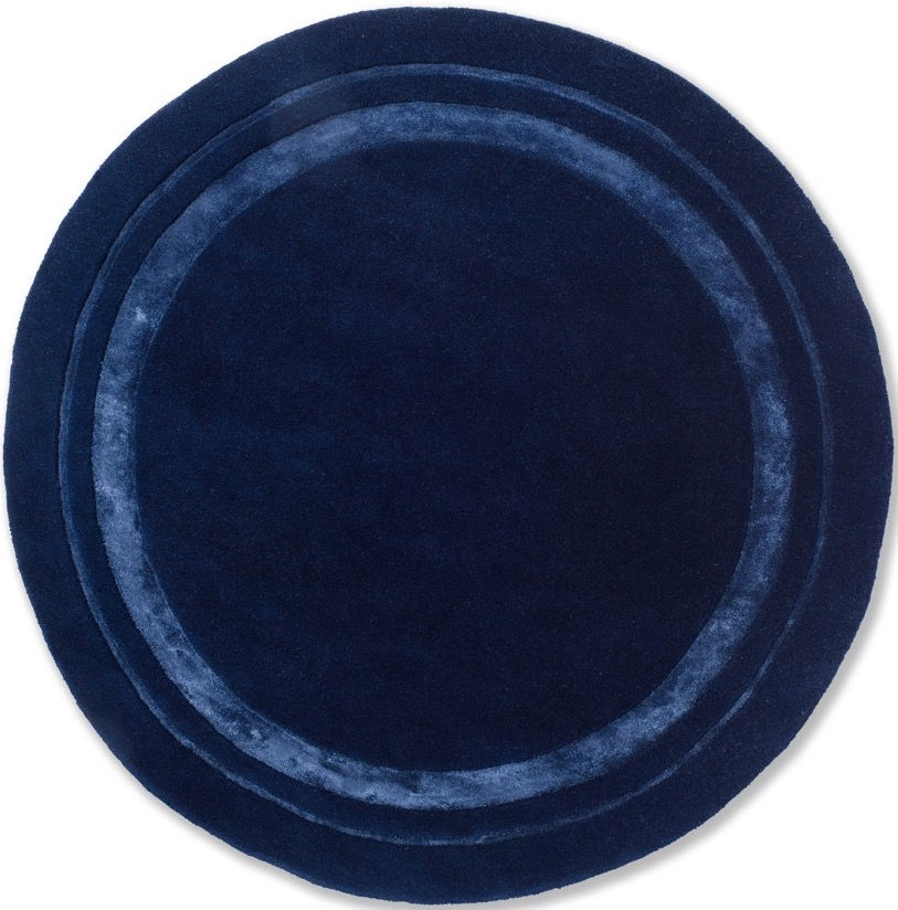 Round Navy Rug