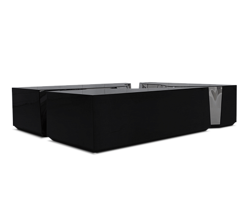 Fissure Black Silver Coffee Table