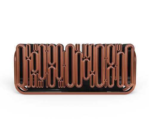 Ellipse Copper Designer Sideboard