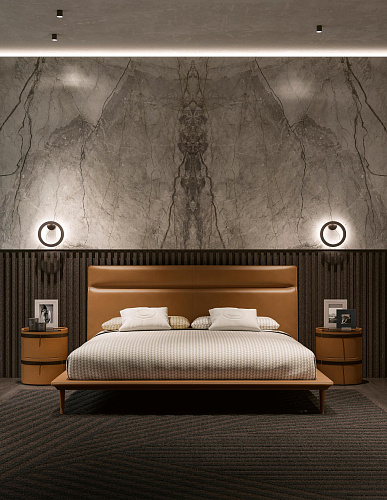 Sophisticated Modern Leather Bed