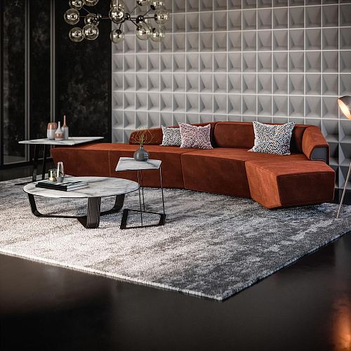 Alpha Oval Marble Coffee Table