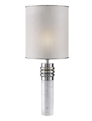 Carrara Marble Nickel Brass Table Lamp