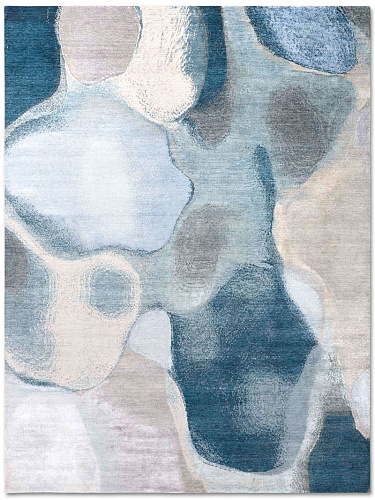 Turquoise Blue Handmade Luxury Rug