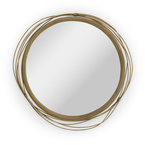 Circular Brass Wall Mirror