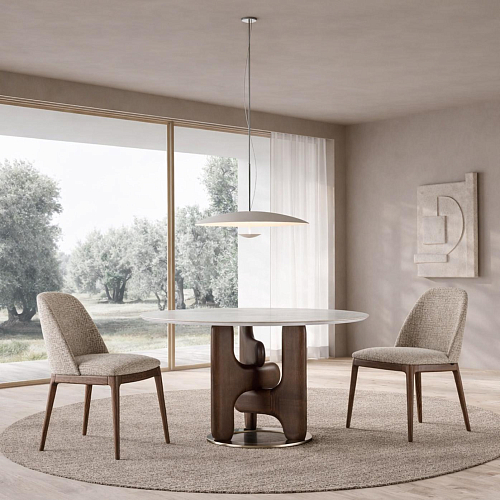 Clifford Marble-Top Round Table