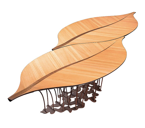 Leaf Dining Table in Wood Finish