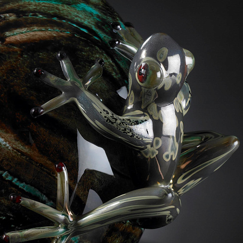 Glass Egg with Frog Detail