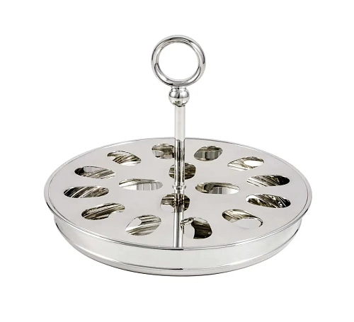 Silver 16-Piece Macaron Serving Tray
