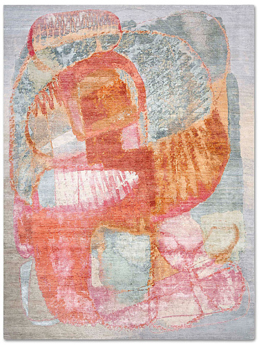 Red Sunset Luxury Hand-Knotted Rug
