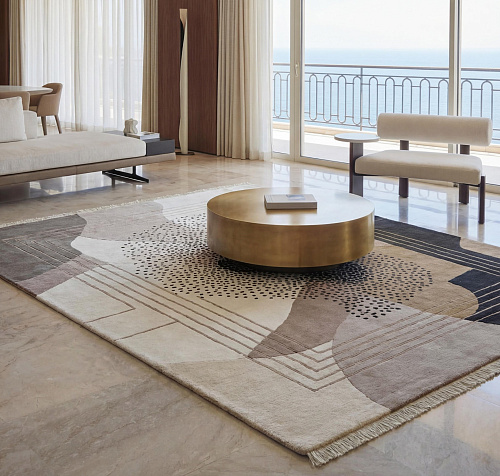 Abstract Figure Mono Rug