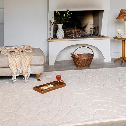 Coleby Petals Ivory Cream Rug