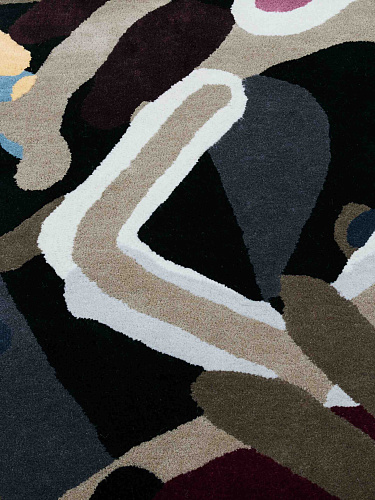 Smoked Wood Designer Handwoven Rug