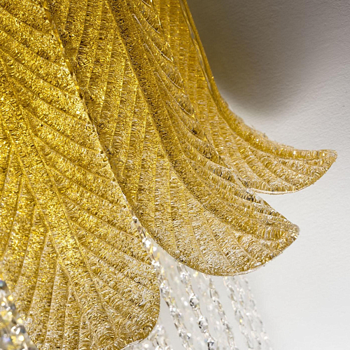 Venetian Glass Leaf Wall Sconce
