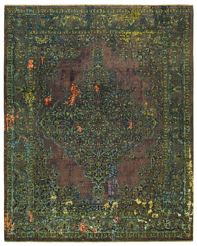 Tabriz Fashion Artwork 8 Green Rug