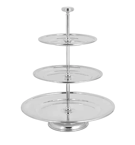 Silver 3-Tier Small Cake Stand