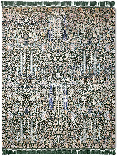Pine Garden Green Luxury Rug