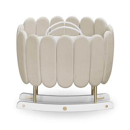Lotus Beige Rocking Crib