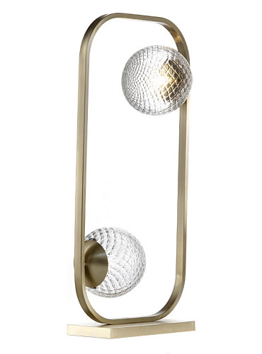 Ballotton Venetian Glass Table Lamp in Antique Gold