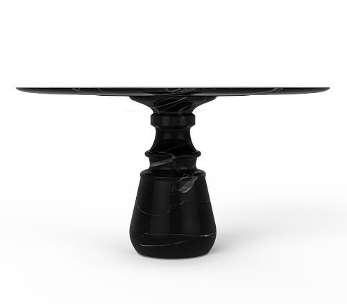 Obsidian Round Nero Marquina Dining Table