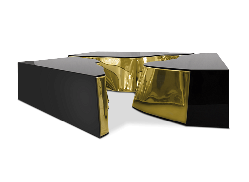 Fissure Black / Gold Coffee Table