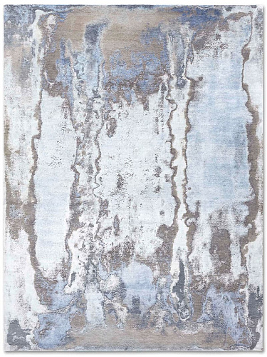 Silver / Blue Handmade Luxury Rug