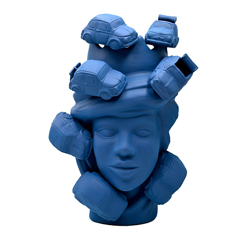 Matte Blue Moor's Sculpture