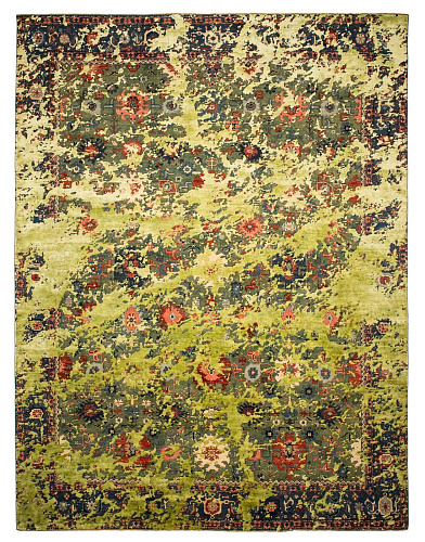 Bidjar Kingscross Double Sky Green Lightgreen Silk Rug