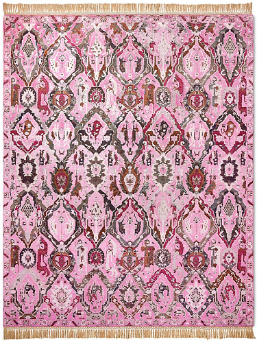 KavaBagh Pink Handmade Luxury Rug
