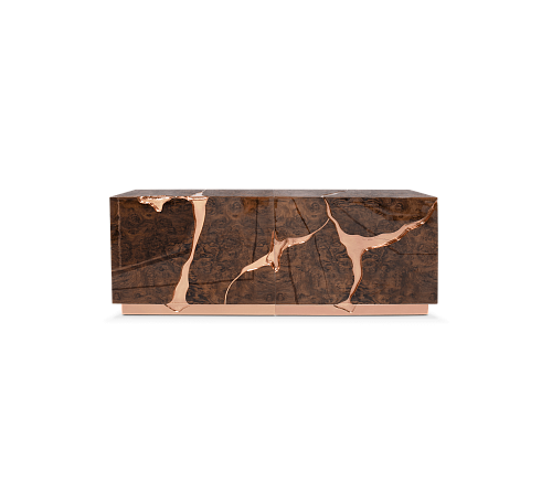Fissure Rose Gold Sideboard