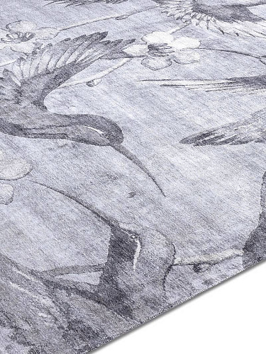 Hummingbirds Hand-Knotted Rug