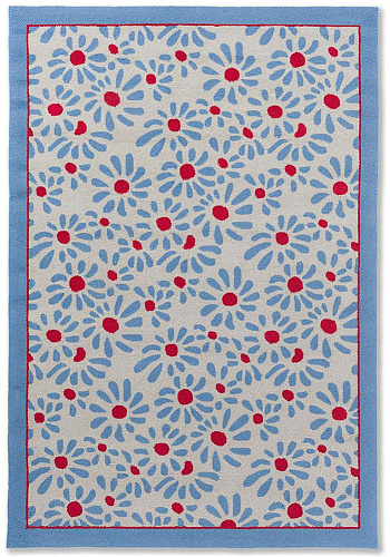 LA Thorncliff Daisy Sky Blu Outdoor Rug