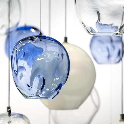 Blue Motion Venetian Glass Chandelier