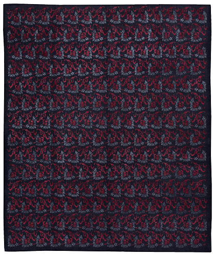 Boteh Blue Red Rug