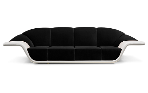 Kole Black & White Sofa