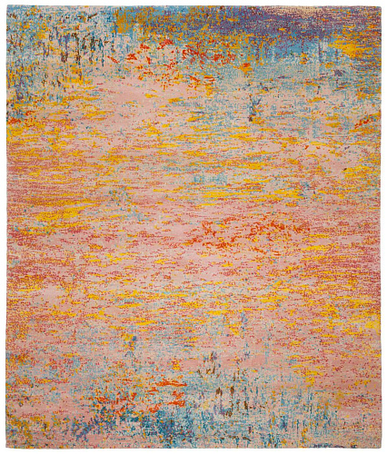 Artwork 1 Multicolor Pink Rug