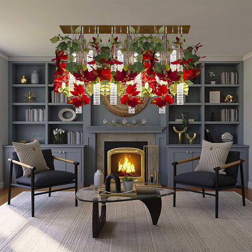 Poinsettia Decorative Chandelier