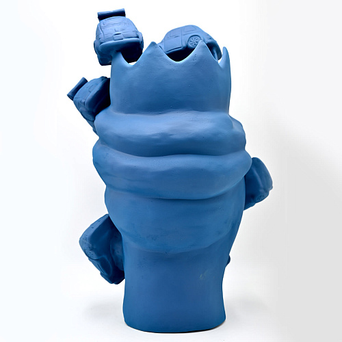 Matte Blue Moor's Sculpture