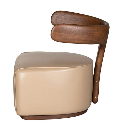 Moby Dick Beige Leather Armchair