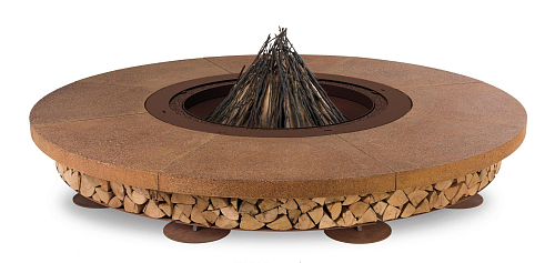 Ercole Concrete Brown Fire Pit