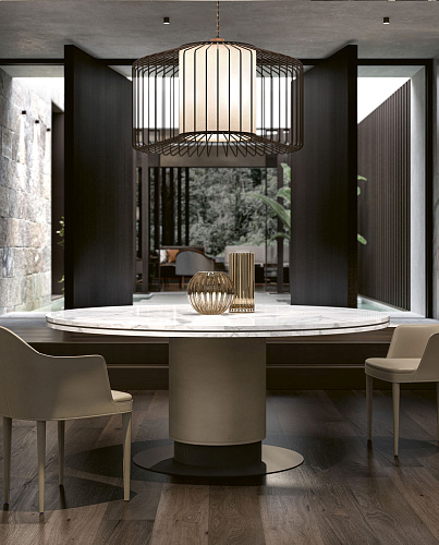Elegant Round Marble Dining Table