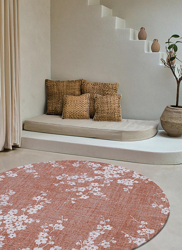 Copper Pink 9371 Round Rug