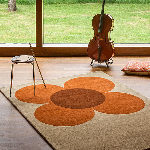 Flower Placement Pumpkin/Ecru 158203 Rug