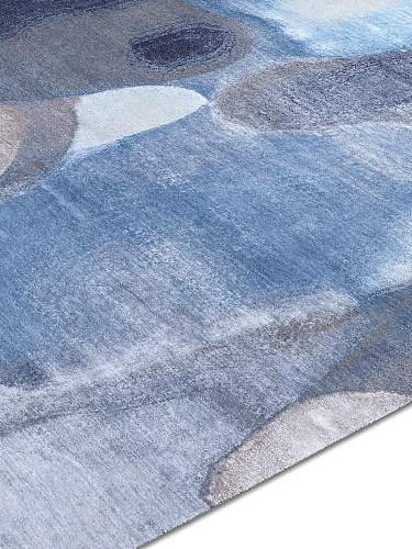 Blue / Grey Handmade Luxury Rug