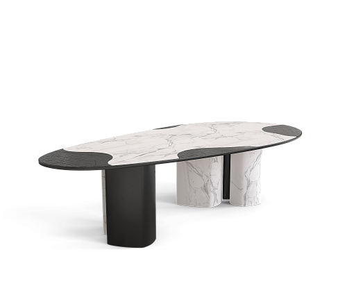 Athena Carrara Marble & Onyx Table