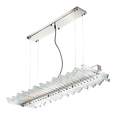Sail Nickel Trihedron Glass Chandelier